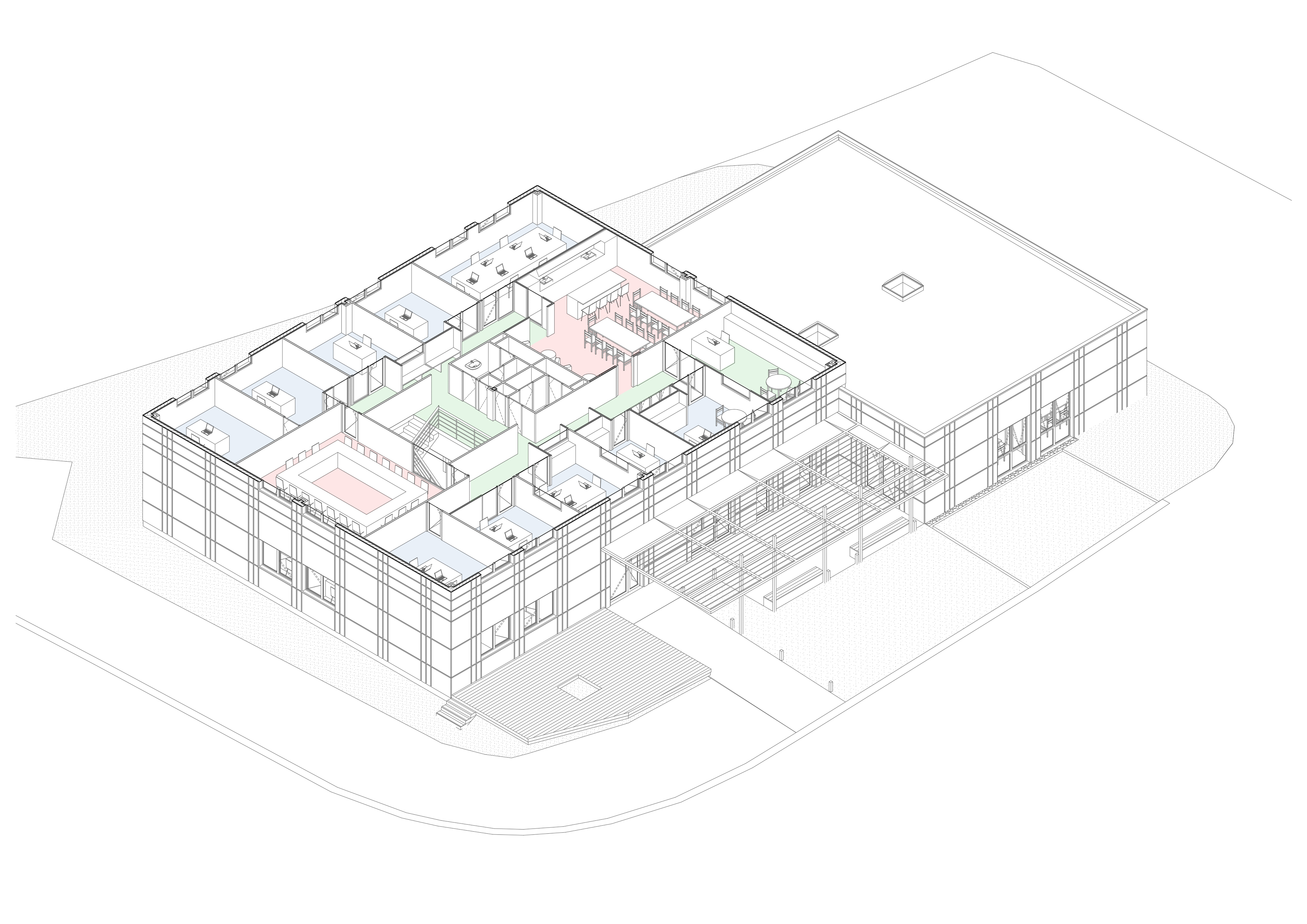 Axonométrie R+1 projet